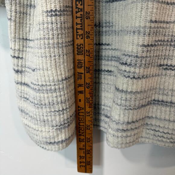J. Jill Women's V Neck Sweater Marled Cotton Blend Grey Cream 2X Plus PureJill - Picture 7 of 8